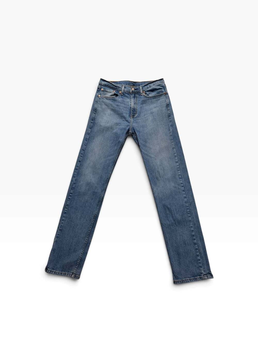 Levi's 505 Regular Straight Leg Jeans W32 L34 Blue Denim